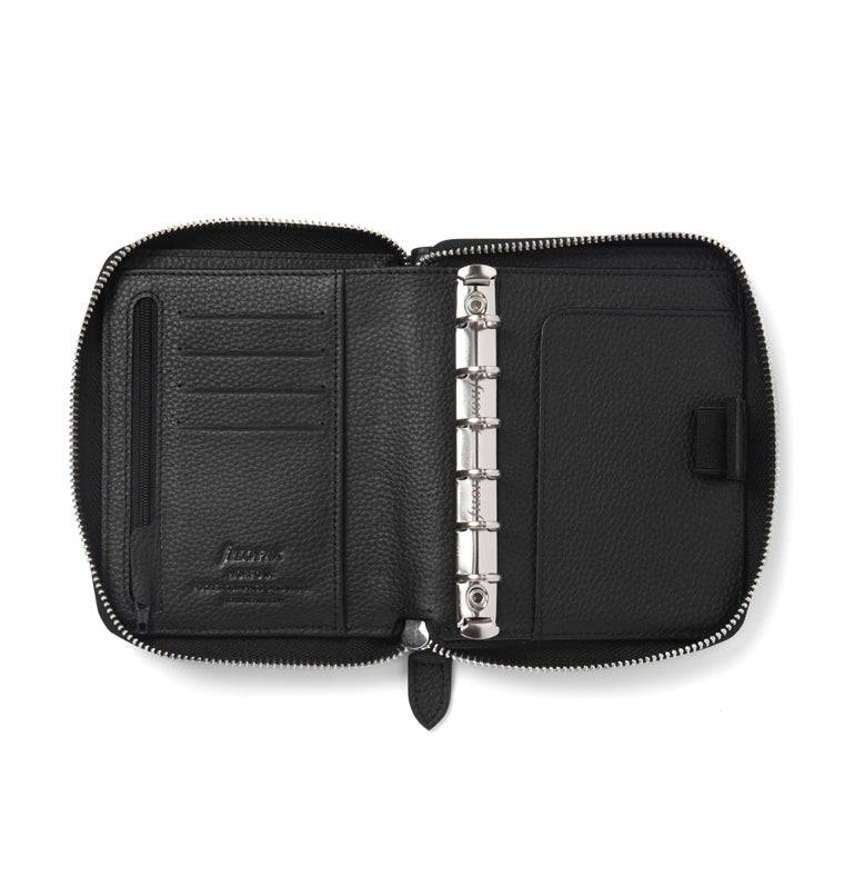 26-022401 Norfolk Pocket Compact Zip Black Organiser