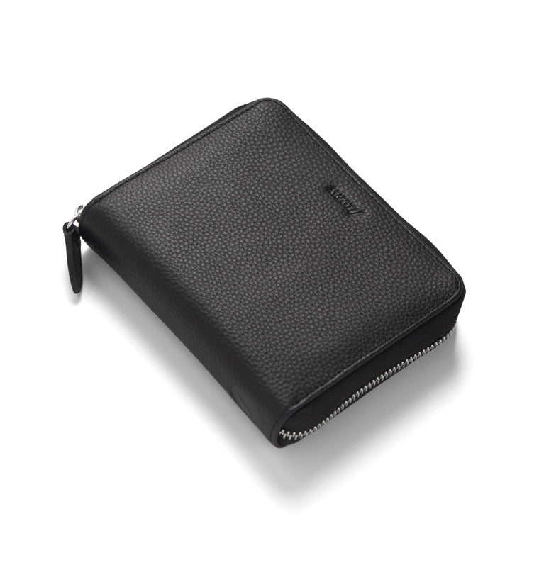 26-022401 Norfolk Pocket Compact Zip Black Organiser