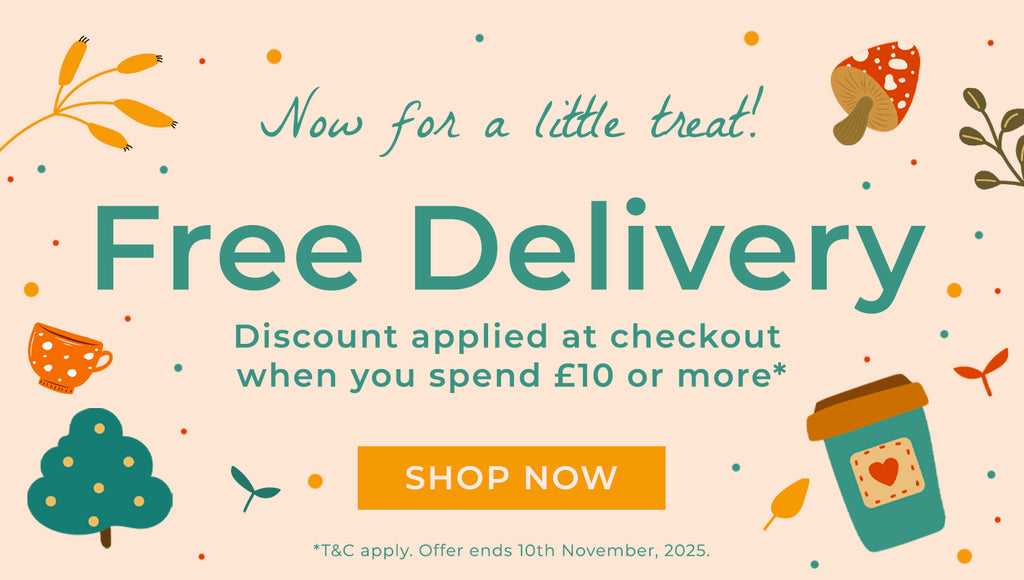 Free Delivery when you spend £10 or more.