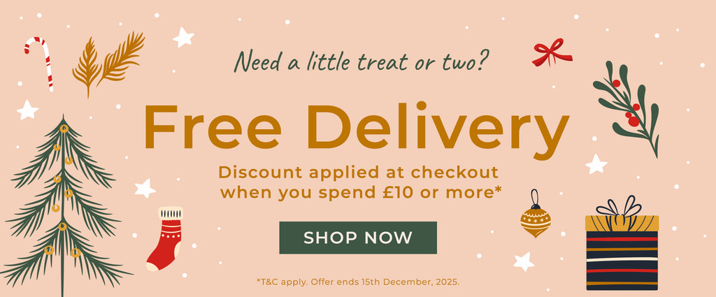 Free Delivery when you spend £10 or more.