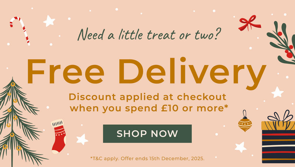 Free Delivery when you spend £10 or more.