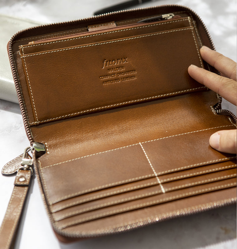 Malden Leather Organiser - Personal Compact Zip | Filofax – Filofax UK