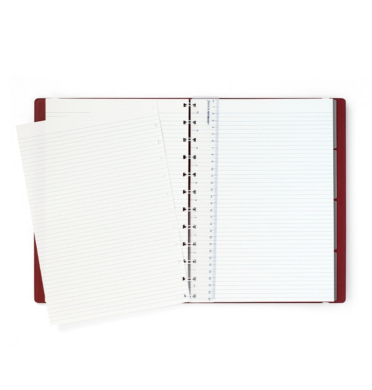Filofax Contemporary A4 Refillable Notebook in Burgundy with removable pages