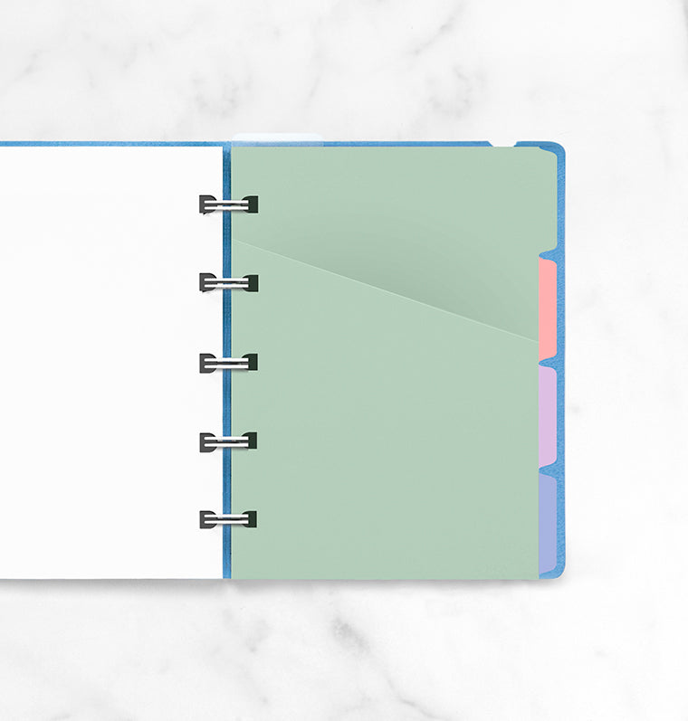 Pastel Pocket Dividers for Filofax Refillable Notebooks