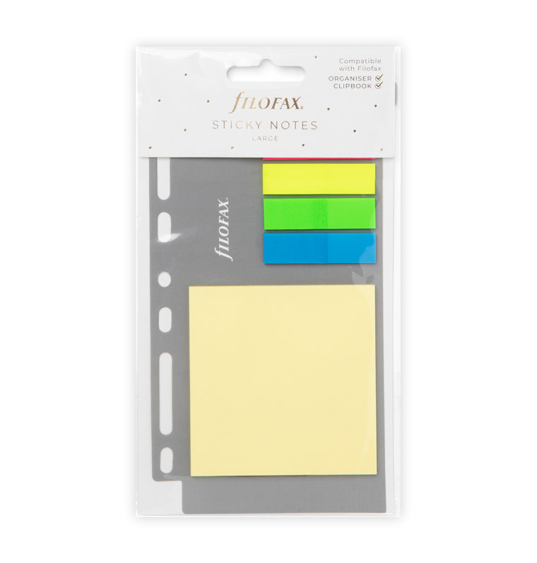 Filofax Assorted Sticky Notes in Packaging - Large Size