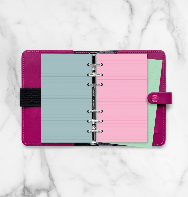 Fashion Coloured Ruled Notepaper Refill - Personal