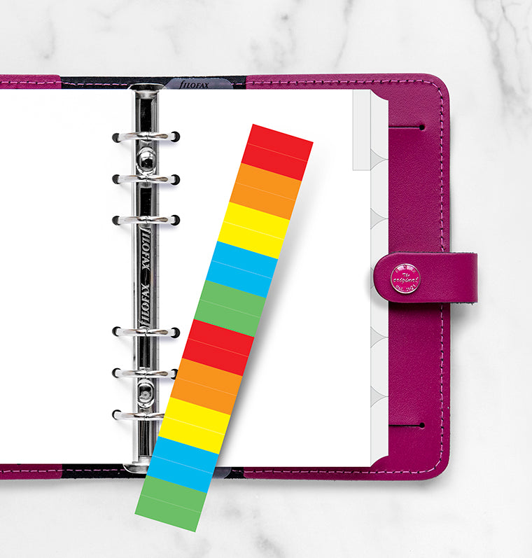 Filofax Blank Dividers with Coloured Labels - For Personal Organisers