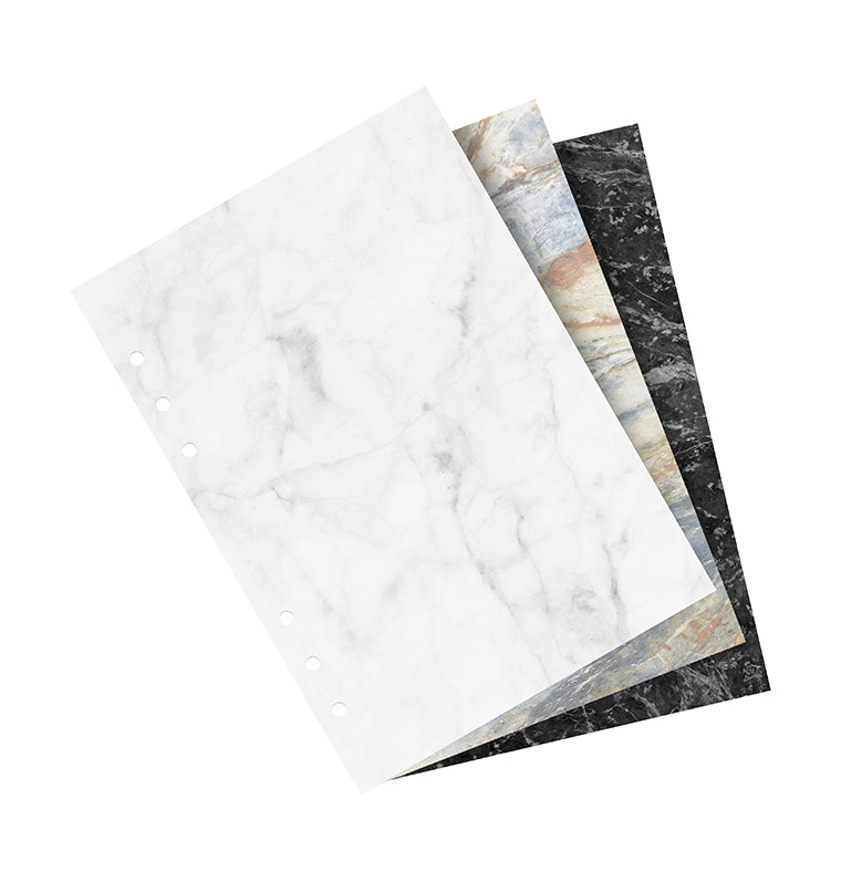 Marble Plain Notepaper Refill - A5