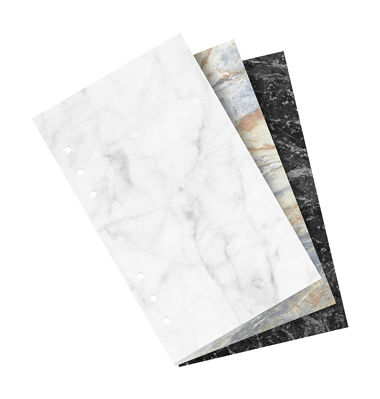 Marble Plain Notepaper Refill - Personal