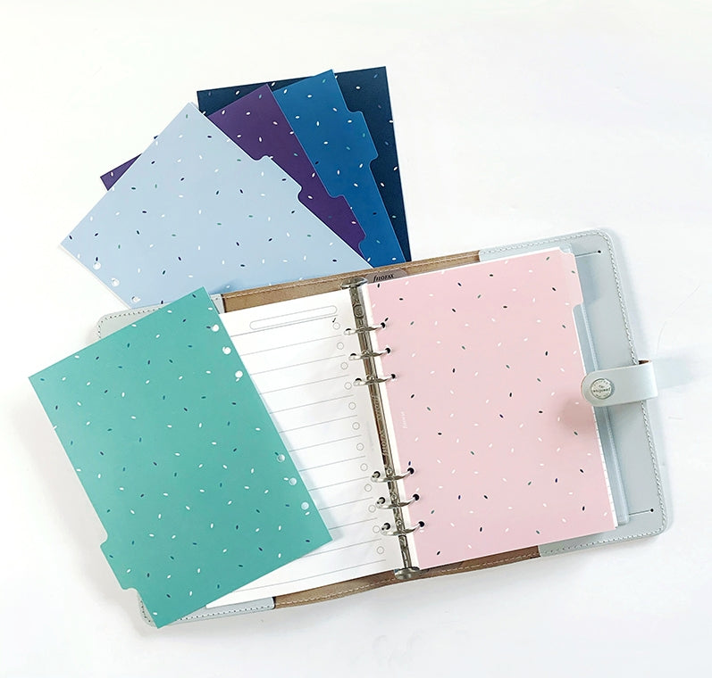 PVC Planner Divider Set 5pcs A5, A6 With Tabs // Journal Divider Bookmark  // Kikki K., Filofax // Journal Dashboard // Personal Dividers 