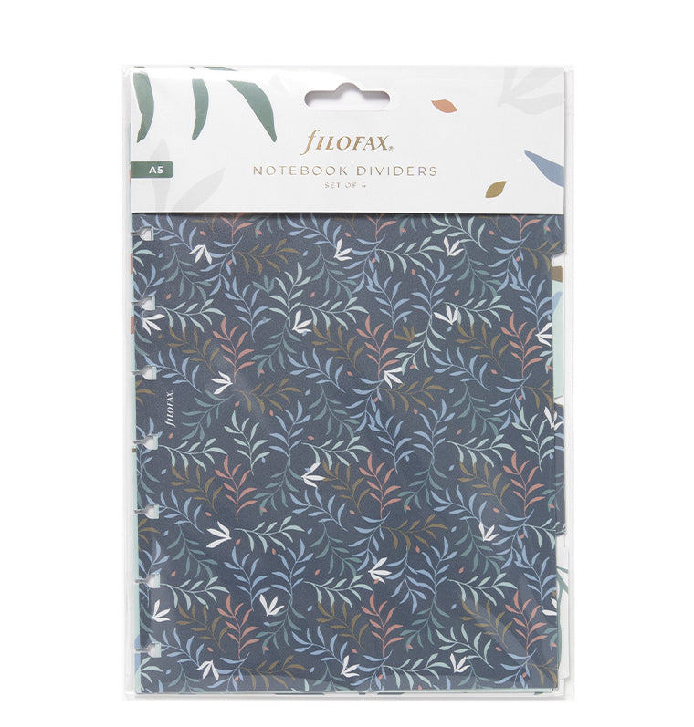 Filofax Botanical A5 Dividers for our Refillable Notebooks, with packaging