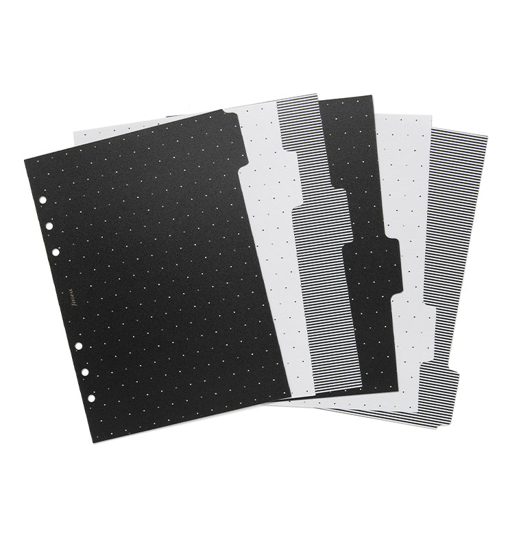 Moonlight A5 Dividers for Filofax Organisers or Clipbook
