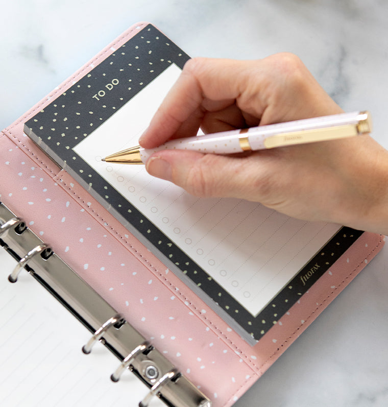 Confetti To Do Notepad in a Filofax Personal Organiser
