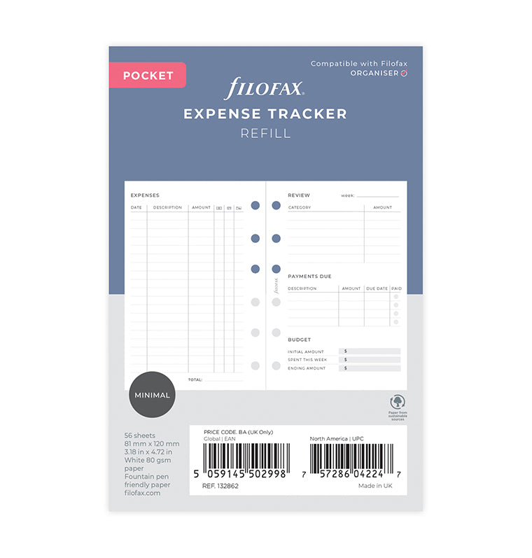 Expense Tracker Refill - Pocket