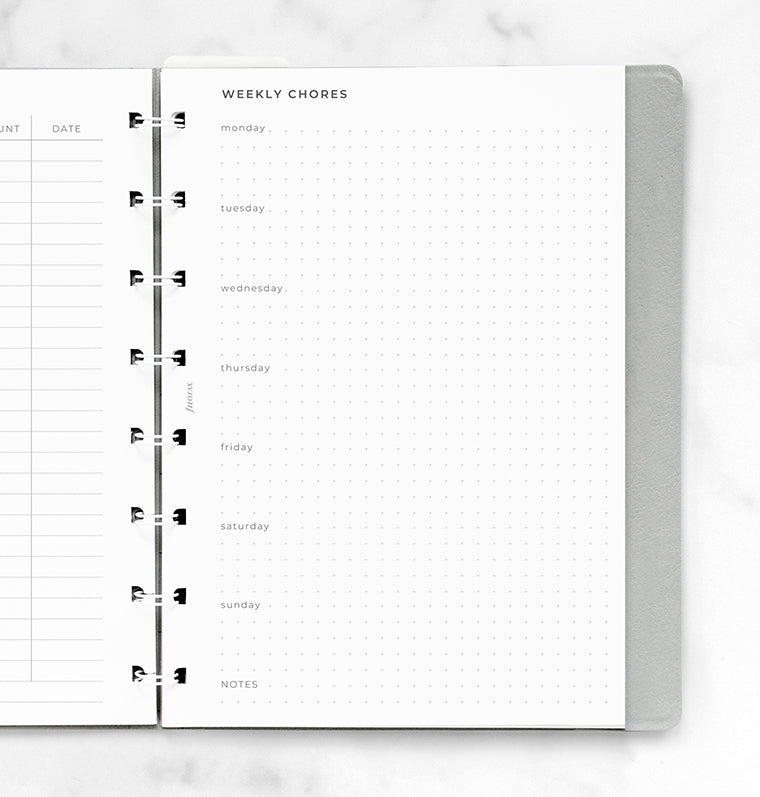 Filofax Household Planner Notebook Refill - A5