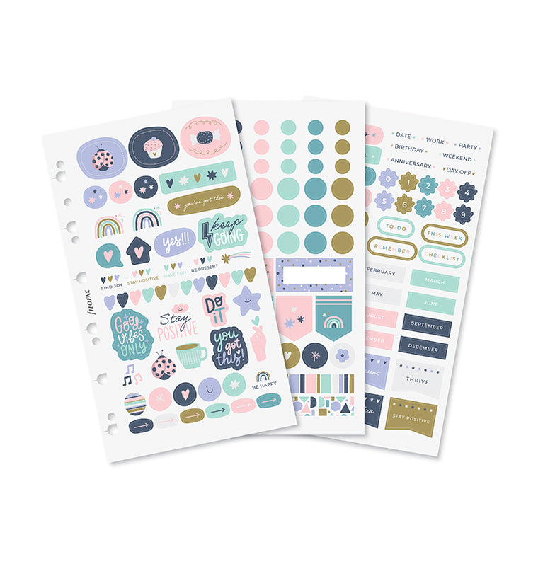 Good Vibes Stickers for Filofax Organisers and Refillable Notebooks