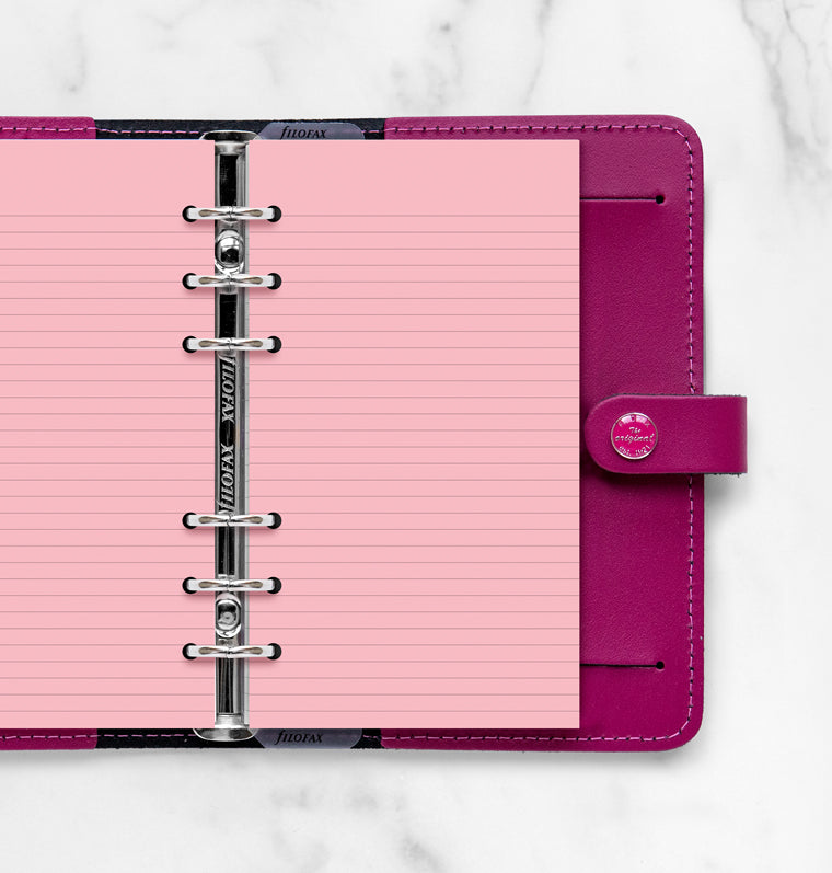 Pink Ruled Notepaper Refill - Personal