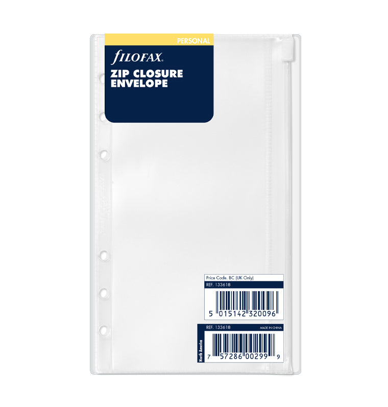 Filofax Personal Zip Closure Envelope in packaging