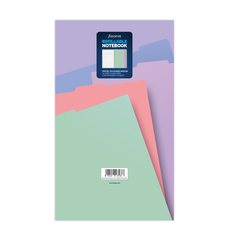 Filofax Pastel A4 Dividers for Refillable Notebooks - packaging