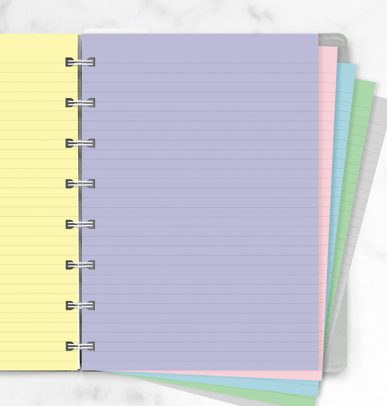 Filofax Notebook Pastel Ruled Paper Refill - A5
