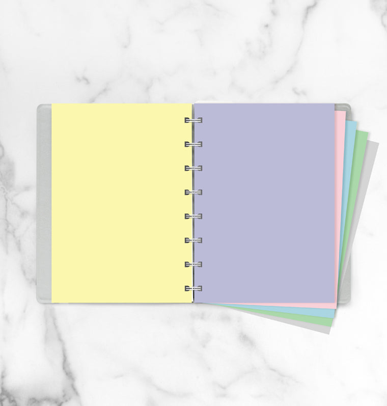 Filofax Notebook Pastel Plain Paper Refill - A5