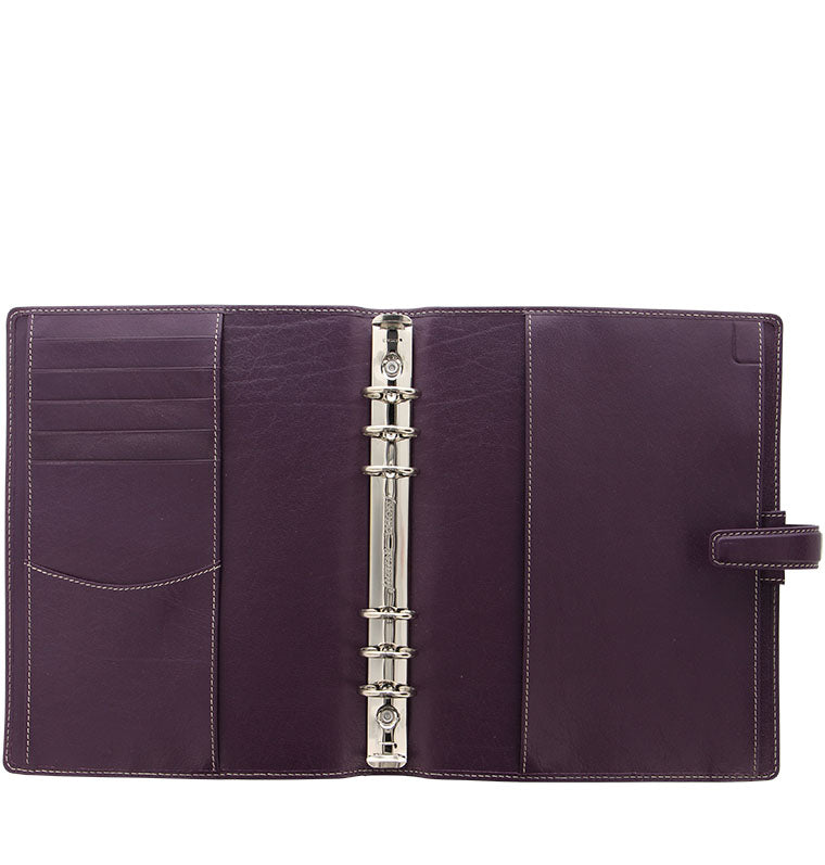 Holborn A5 Leather Organiser in Purple
