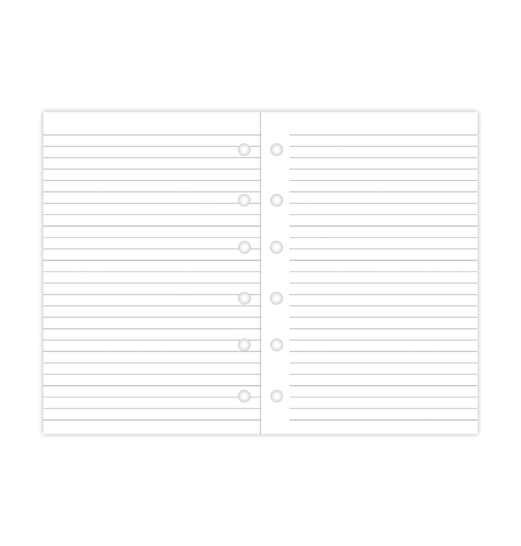 White Ruled Notepad Refill - Pocket