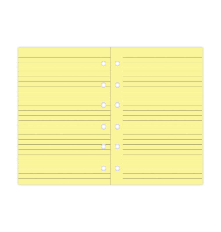 Yellow Ruled Notepaper Refill - Pocket