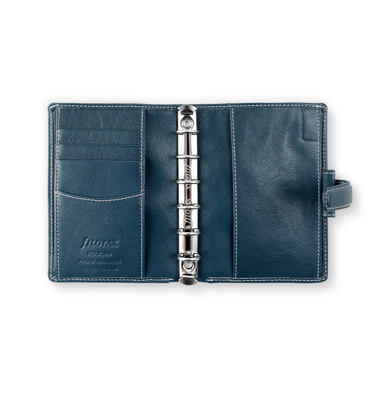 Filofax Holborn Pocket Leather Organiser in Blue