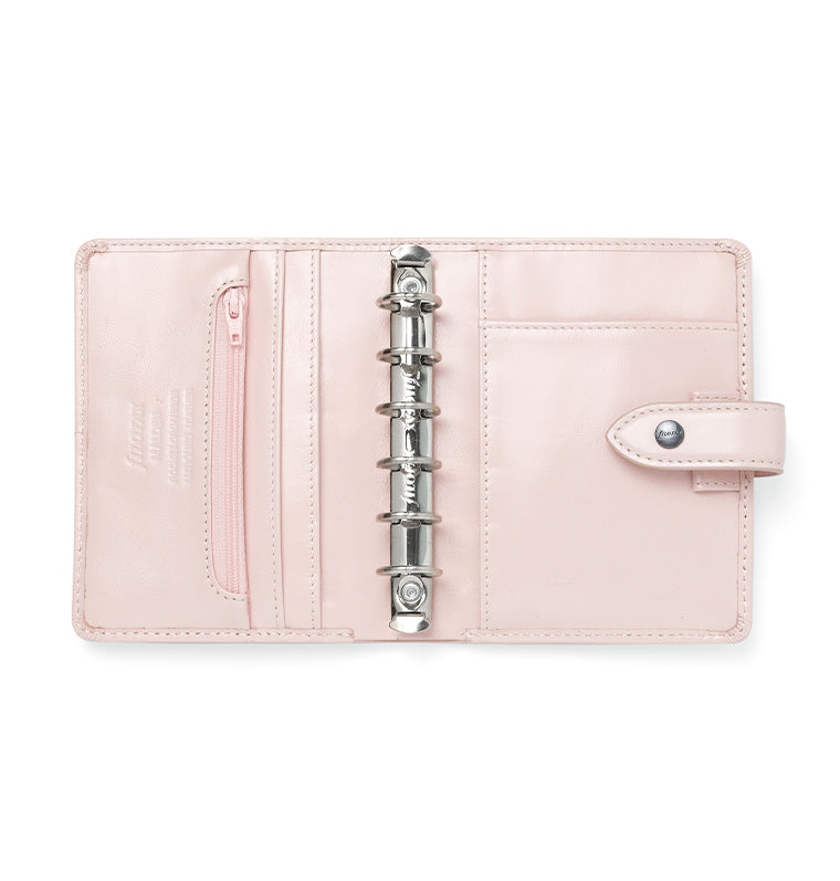 Filofax Leather Malden Pocket Organiser in Pink - interior details