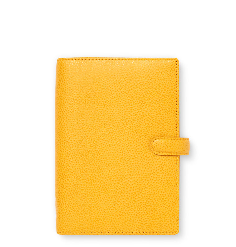 Filofax Finsbury Personal Leather Organiser in Mustard Yellow