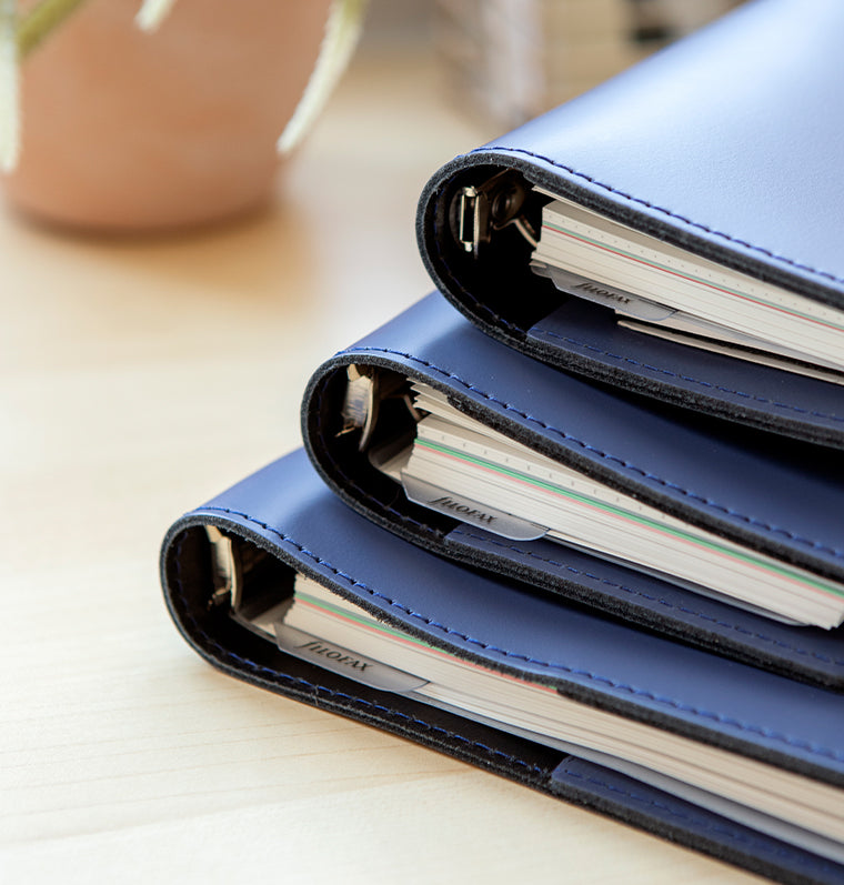 Filofax The Original A5 Leather Organiser Midnight Blue Collection