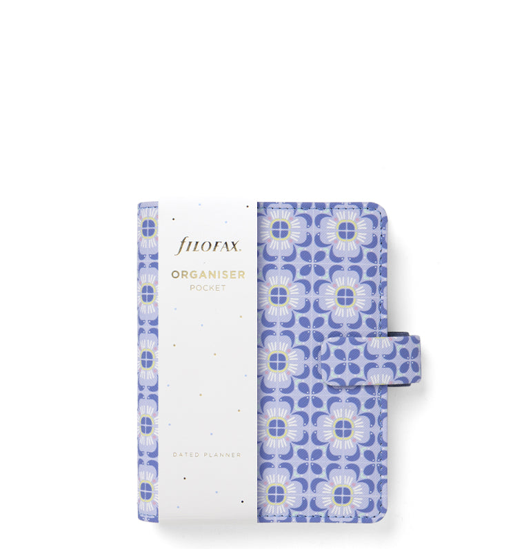 Filofax Mediterranean Pocket Organiser Blue - in packaging