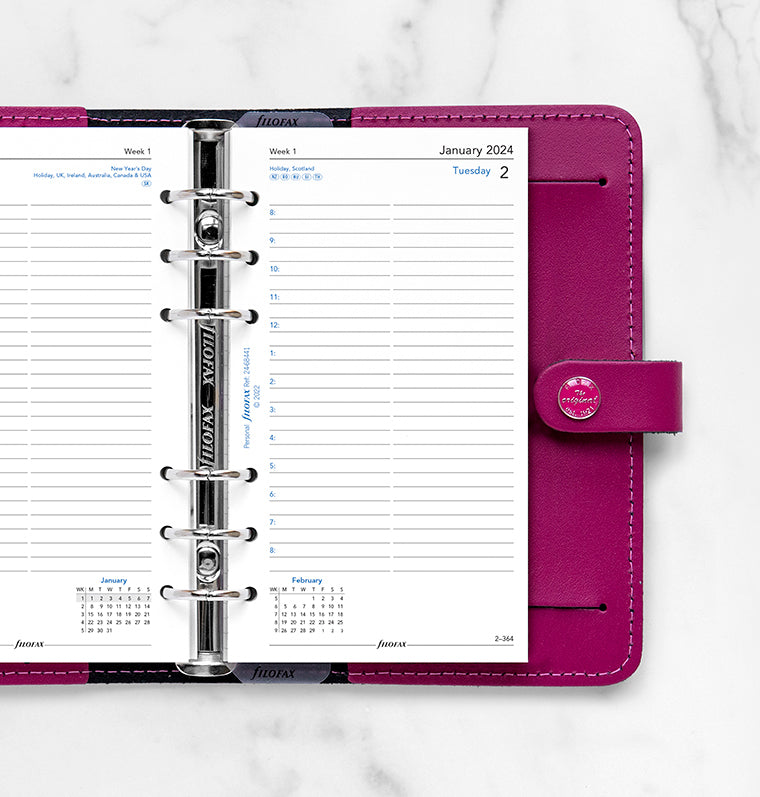 One Day On A Page Diary With Appointments - Personal 2024 English - Filofax