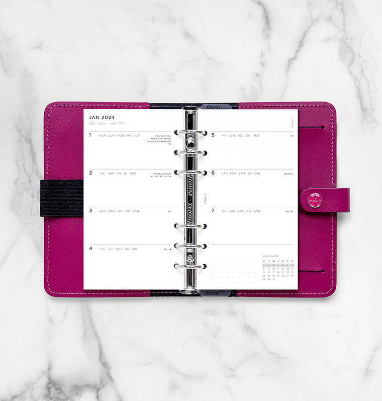 Filofax Personal Minimal week on two pages 2024 diary