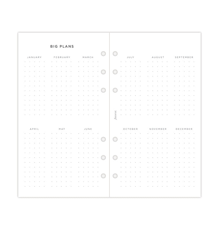 Minimal Week On Two Pages Diary - Personal 2024 Multilanguage - Filofax