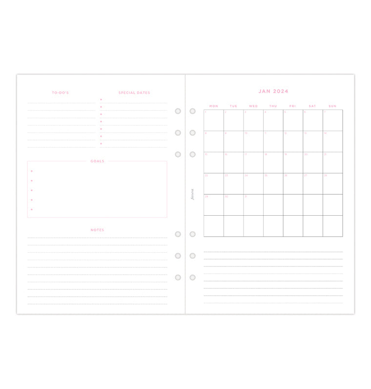 Confetti Week On Two Pages Diary - A5 2024 Multilanguage - Filofax