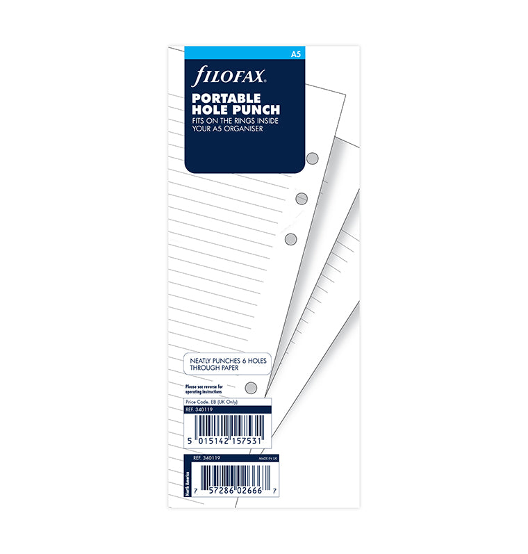 Filofax Portable Hole Punch A5 (B340119), Black