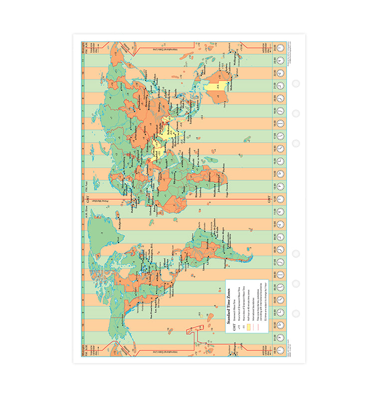 Filofax Map Insert World Map Refill A5 - Filofax – Filofax UK