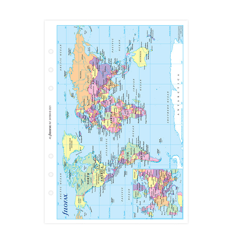 World Map Refill - A5