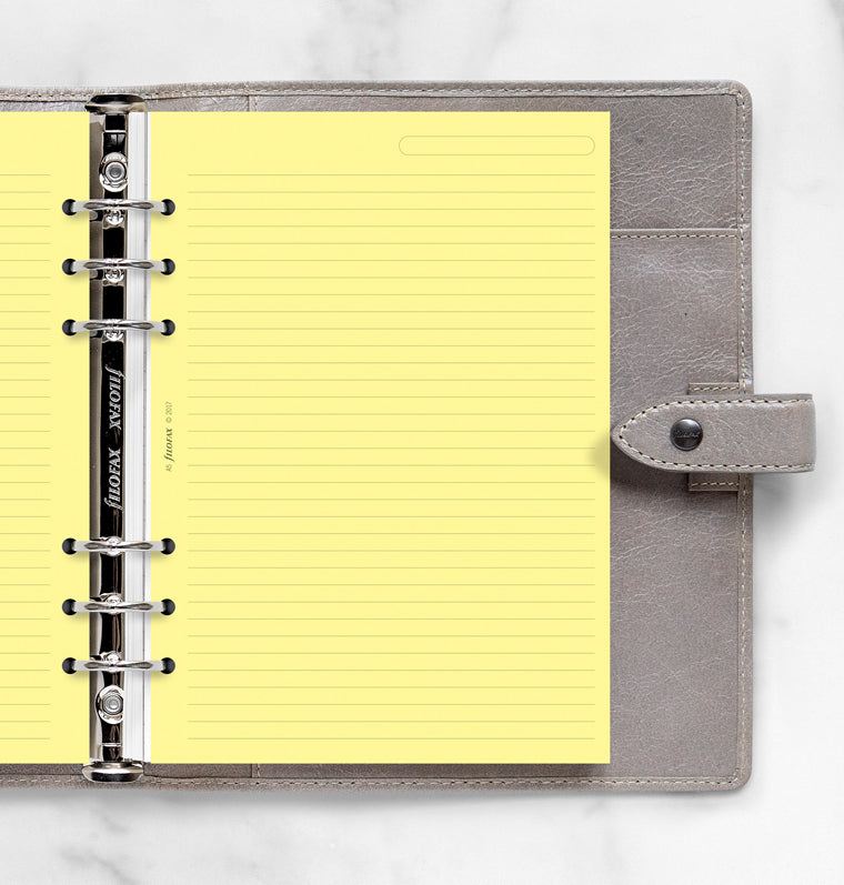 Yellow Ruled Notepaper Refill - A5