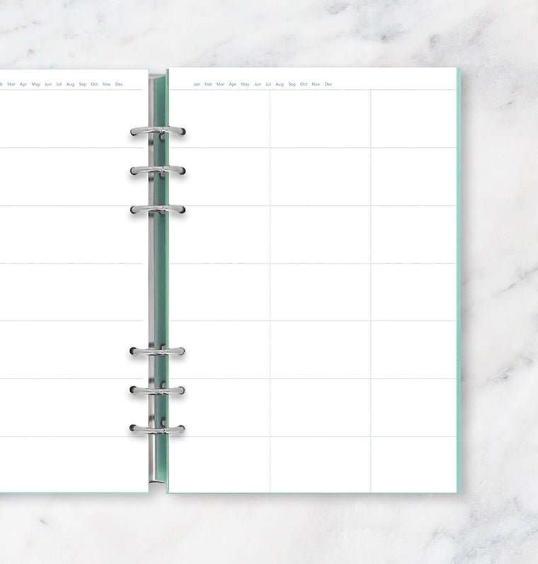 Clipbook Undated Week to View Diary Refill - A5 size - Filofax