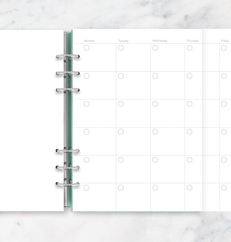 Clipbook Undated Month Planner Refill - A5