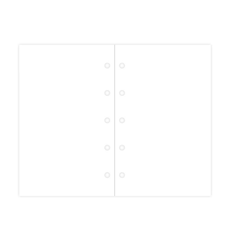 White Plain Notepaper Refill - Mini
