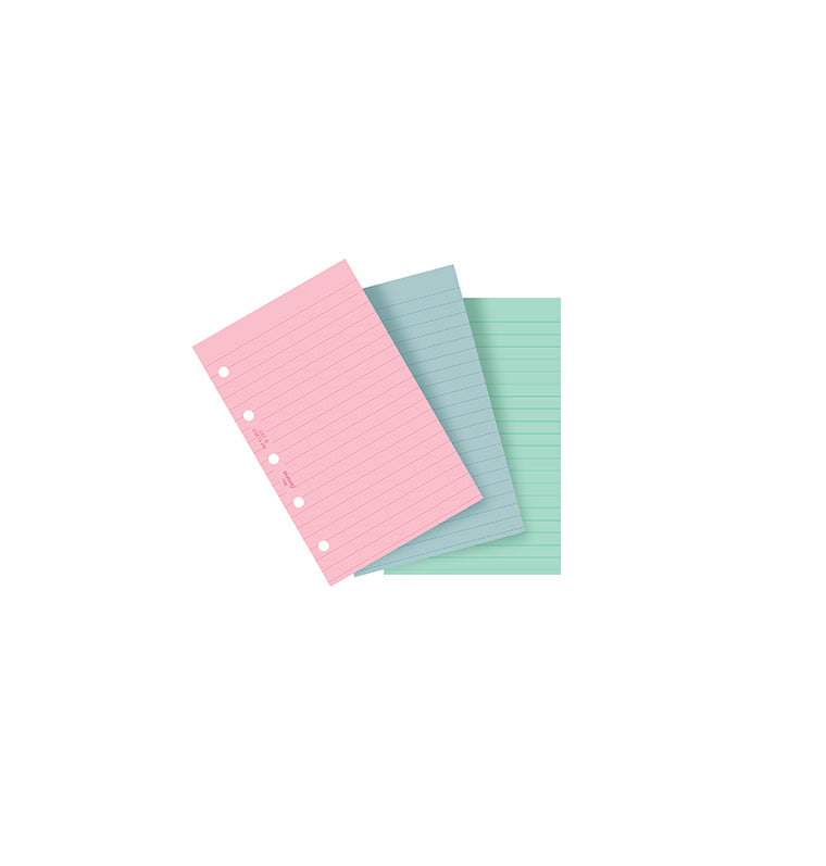 Fashion Coloured Ruled Notepaper Refill - Mini