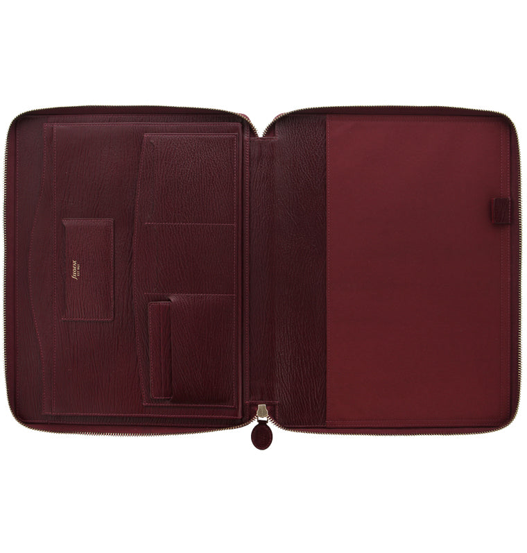 Chester RedChester A4 Zip Leather Writing Folio Red