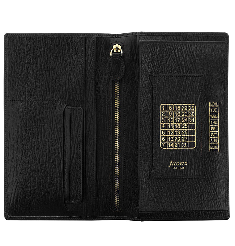 Chester Leather Travel Wallet Black
