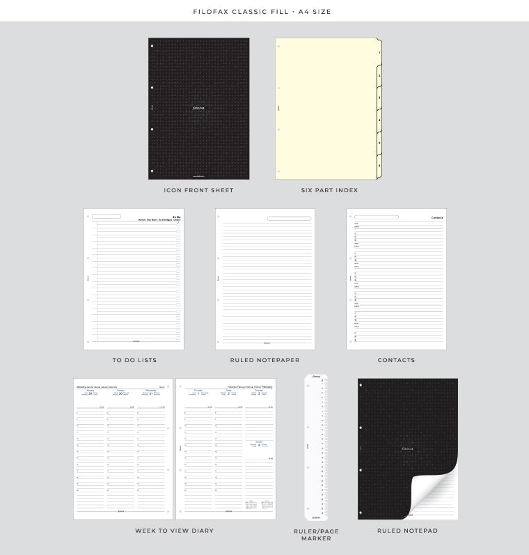 Fill included with Metropol A4 Organiser Black