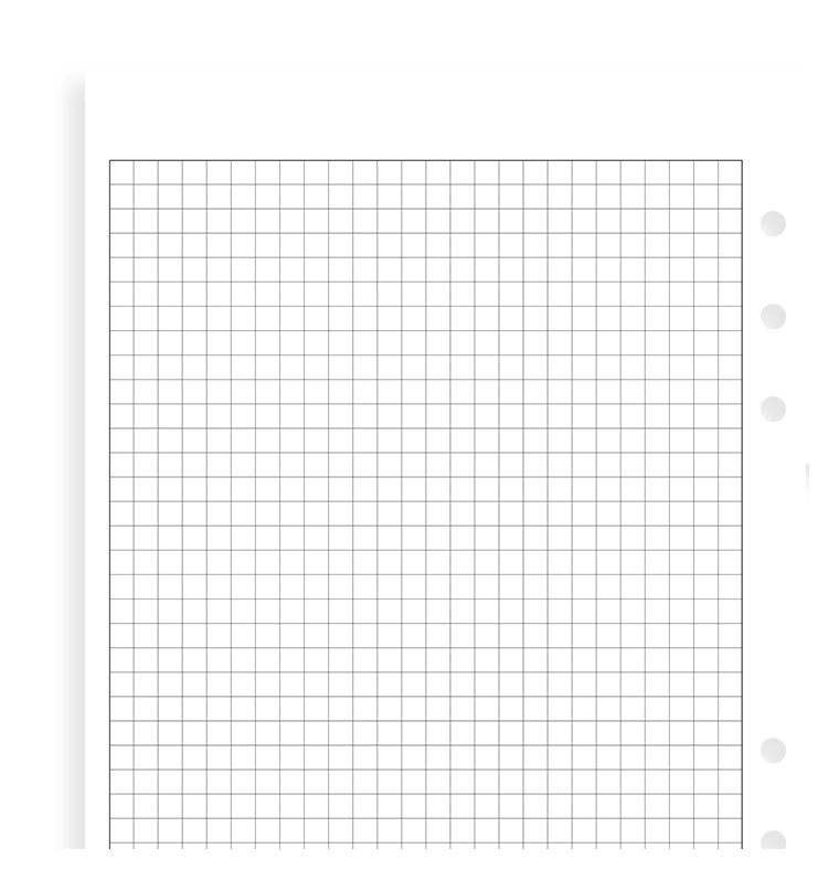 White Quadrille Notepaper Refill - Personal