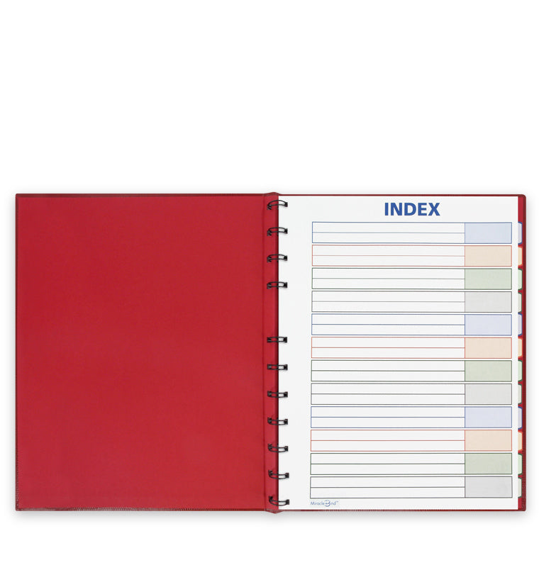 MiracleBind A4 Notebook  Red